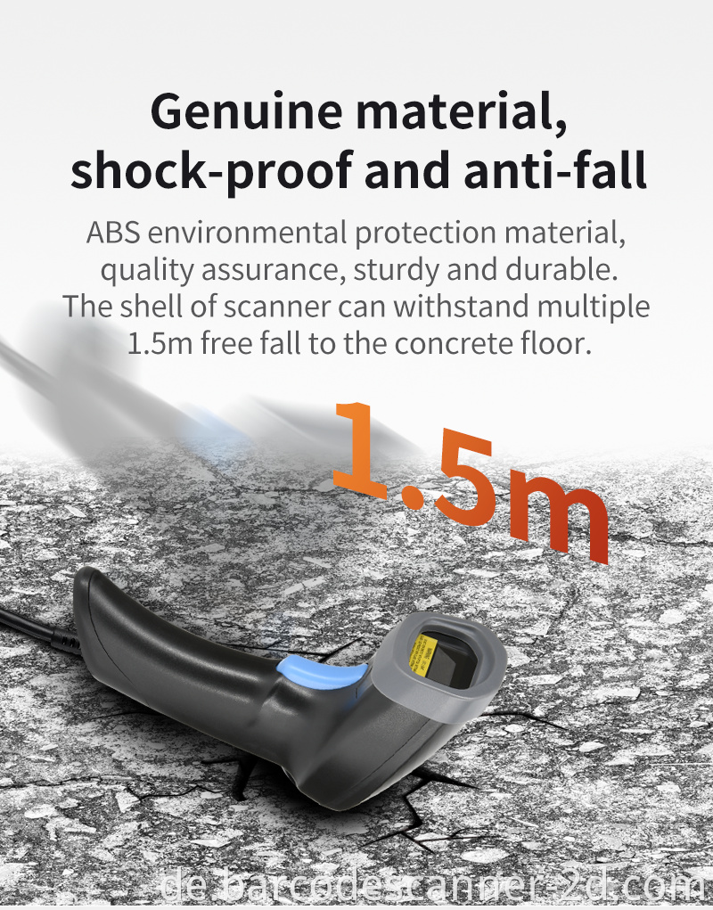 Handheld POS -Terminal Scanner Tragbarer Barcode -Scanner mit CMOS 2D Wireless Barcode Scanner